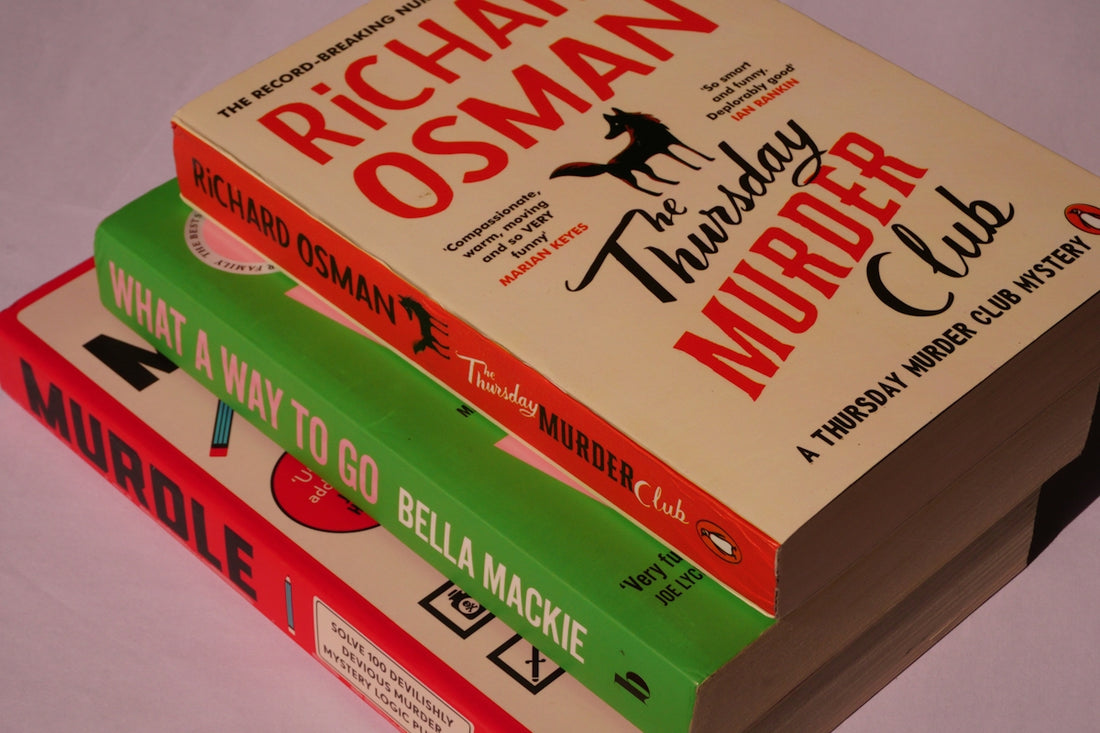 Three books stacked on top of each other